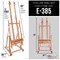 Extra Large Double Mast Wooden H-Frame Easel: Adjustable Studio Artist Easel for Painting with Rotating Canvas Stand, Artist Storage Tray & Locking Pro Caster Wheels, Premium Beechwood